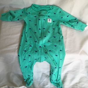 Carter’s one piece footie with zipper.